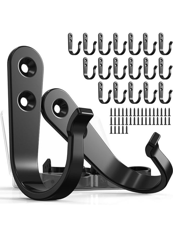 Generic 20PCS Wall Hooks for hanging, Metal Wall Hooks for Coats, Coat hooks for Wall, Heavy Duty Single Prong Wall Hooks With 40 Pieces Screws for Hanging Coats，Towel，Backpack，Hat, Dog Leashes，Coffee Mug  - Image 1