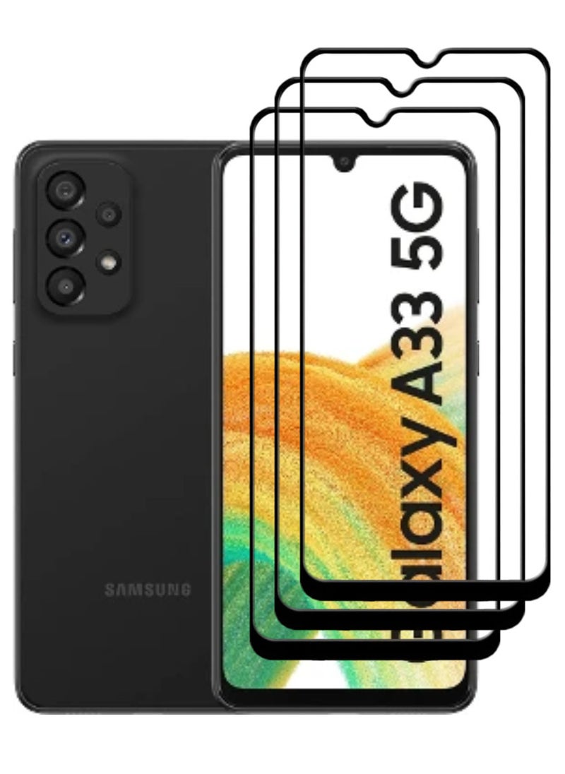 ACLIX 3 Pieces Antistatic ESD Dustproof Premium Quality High Definition Tempered Glass Screen Protector Designed For Samsung Galaxy A335G - Image 1