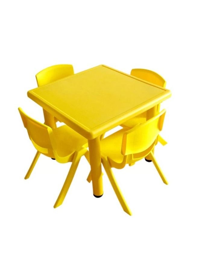 JSAITOYS Indoor 5 Pieces Furniture Set Plastic Table And Chair For Kids  - Image 2