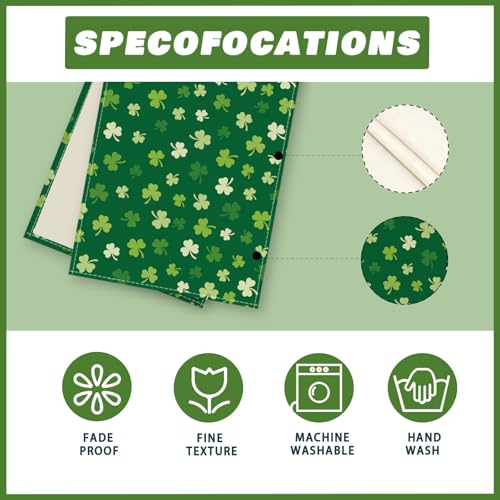 XCHI Green Shamrocks St. Patrick's Day Table Runner Table Decoration for Party Home Kitchen Dining Holiday Decor 13x72 Inch - Image 5