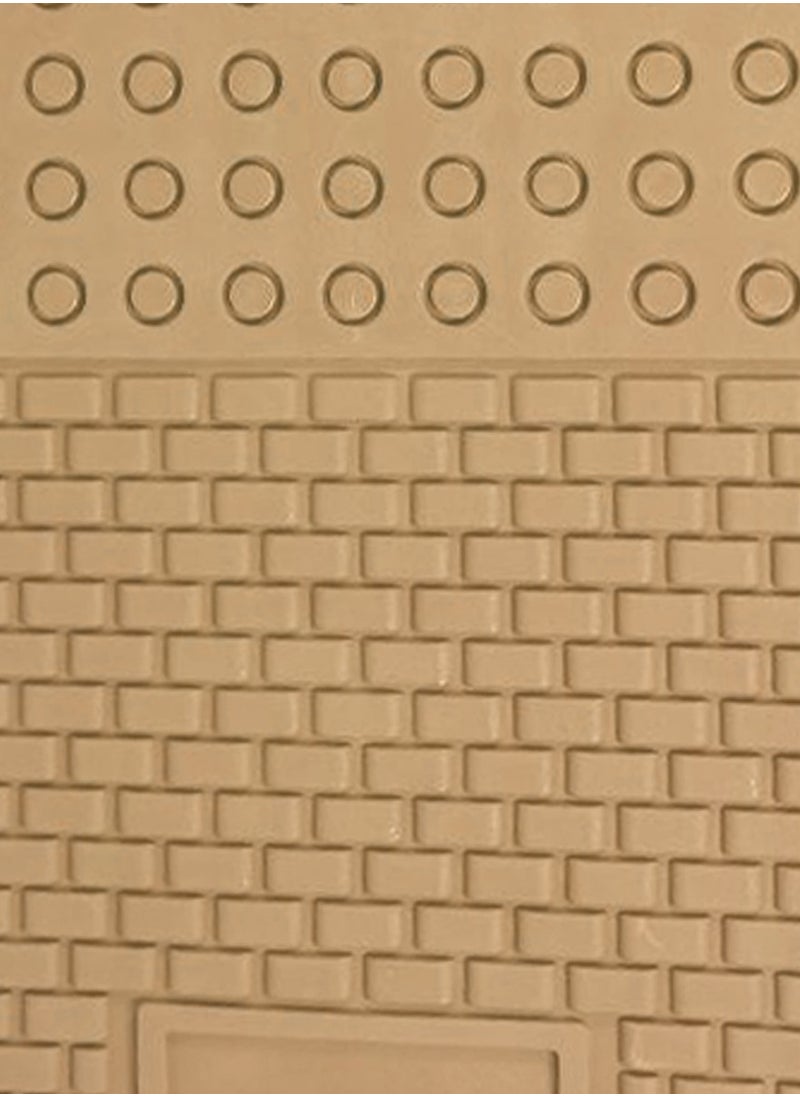 3XR - Universal Car Floor Mat Set, Non-Skip, High-Quality PVC, All-Season, 5 Pcs - Beige - Image 1