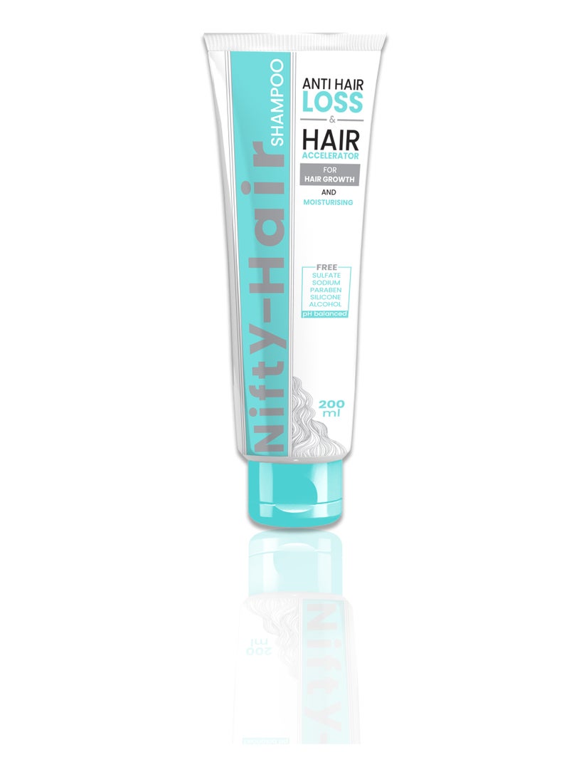 Nifty Hair Shampoo Free of (Sulfate, Paraben, Silicone, and Alcohol) with Balanced pH 200 ml - Image 2