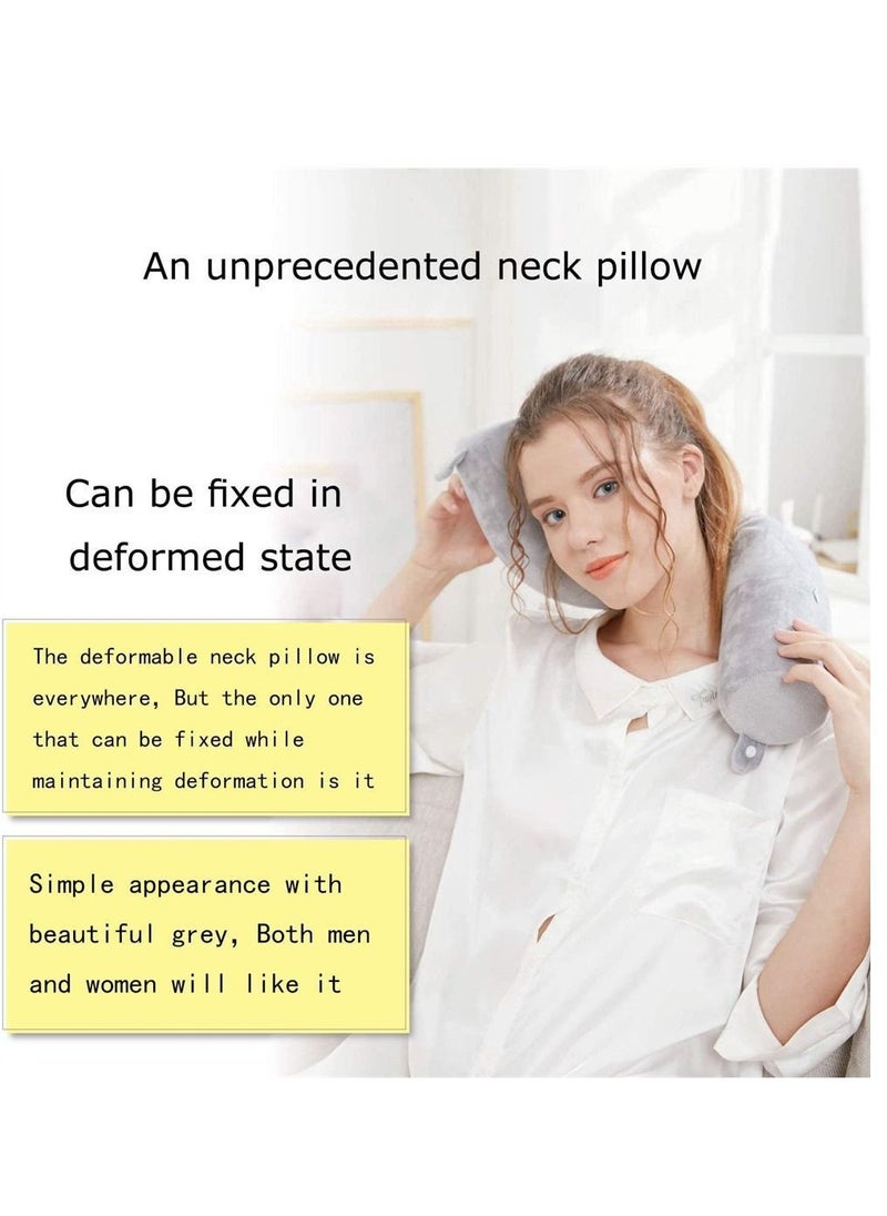 Y&D - Twist Memory Foam Travel Pillow Neck Pillows Accessories Traveling on Airplane, Bus, Train at Home - Image 1