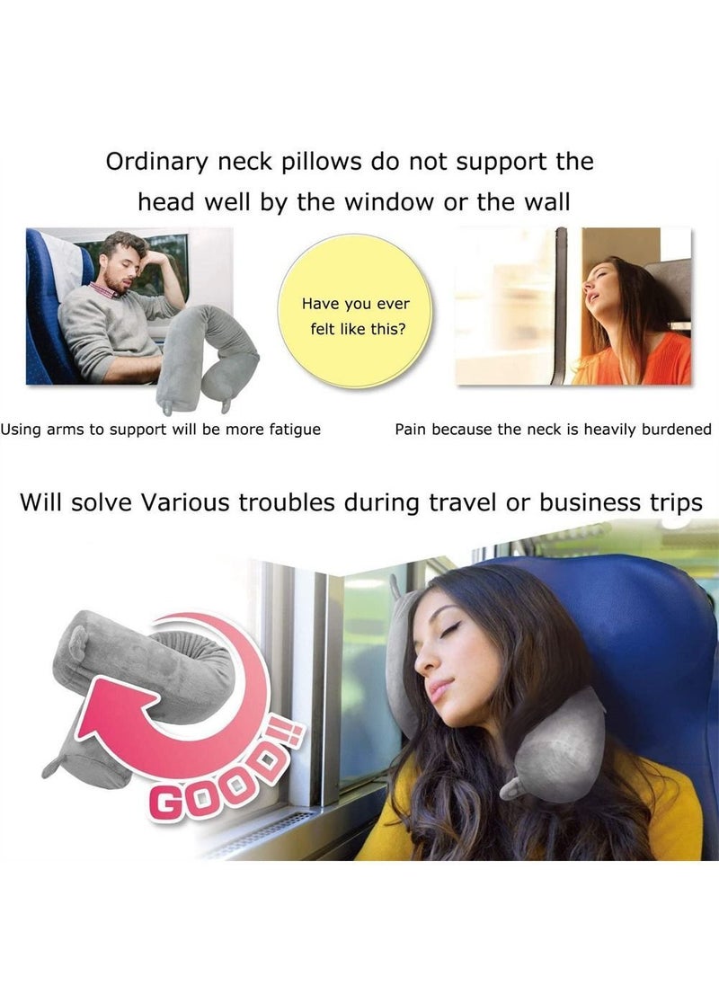 Y&D - Twist Memory Foam Travel Pillow Neck Pillows Accessories Traveling on Airplane, Bus, Train at Home - Image 1
