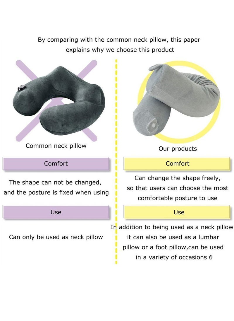 Y&D - Twist Memory Foam Travel Pillow Neck Pillows Accessories Traveling on Airplane, Bus, Train at Home - Image 1