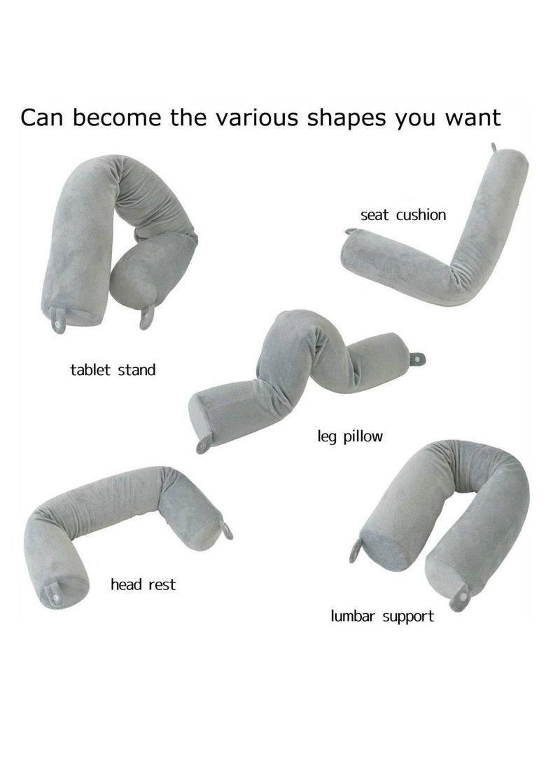 Y&D - Twist Memory Foam Travel Pillow Neck Pillows Accessories Traveling on Airplane, Bus, Train at Home - Image 1