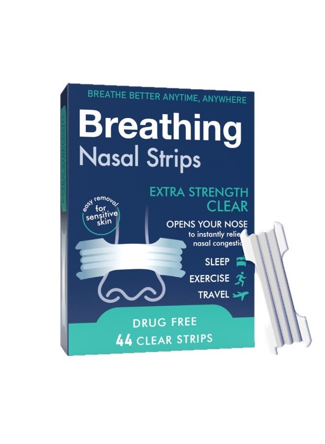 Chabeia 44 Count Anti-snoring Breathing Nasal Strip Kit - Boost Oxygen , Reduce Snoring, Nasal Congestion Relief, Improve Sleep Quality, Sweat Resistant, Skin Safe Nasal Strips - Image 1
