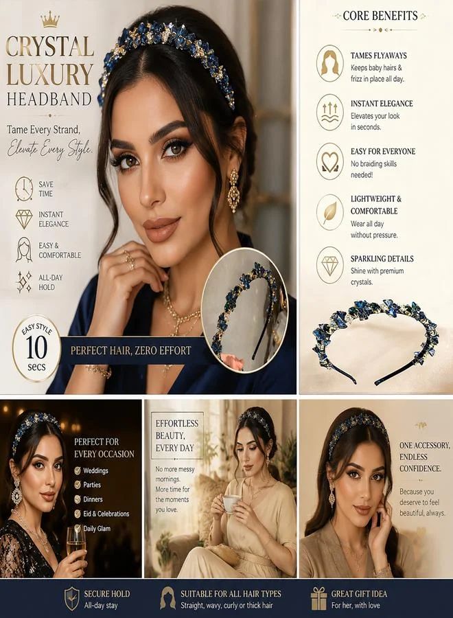 تايك تو Crystal Rhinestone Headband