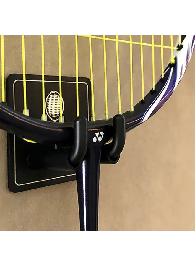 Stainless Steel No Drill Badminton Racket Wall Hook 1pc Adhesive Mount Home Garage - Image 5