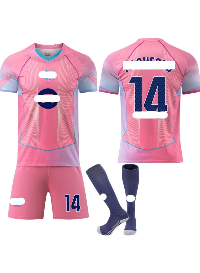KUYING New Pink Commemorative Edition Football Suit Set - Image 1