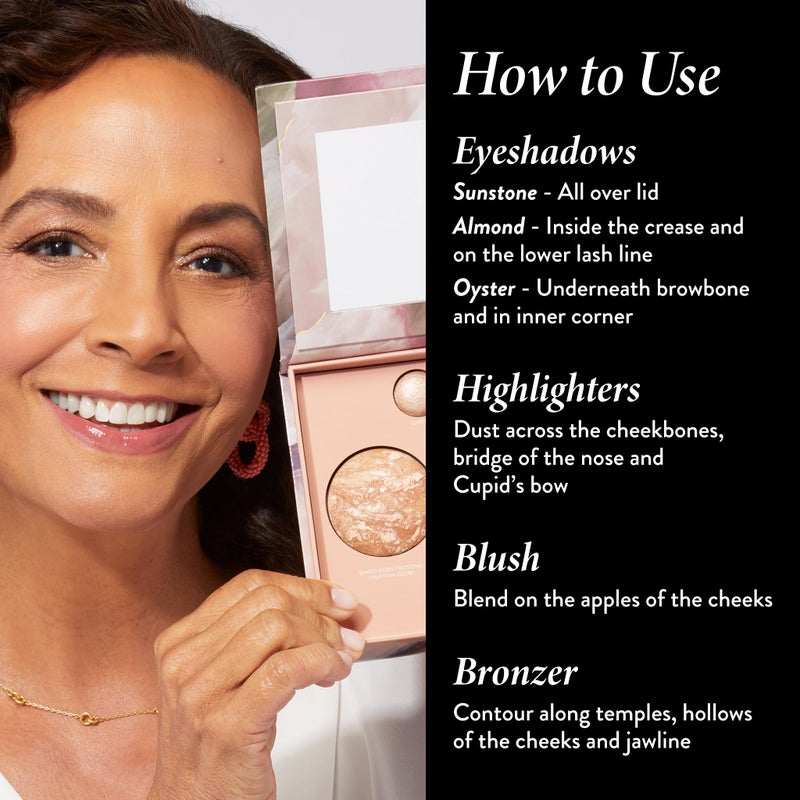 LAURA GELLER NEW YORK The Best of the Best Baked Palette - Full Size - Includes Bronzer, Blush, 2 Highlighters and 3 Eyeshadows - Travel-Friendly - Image 5