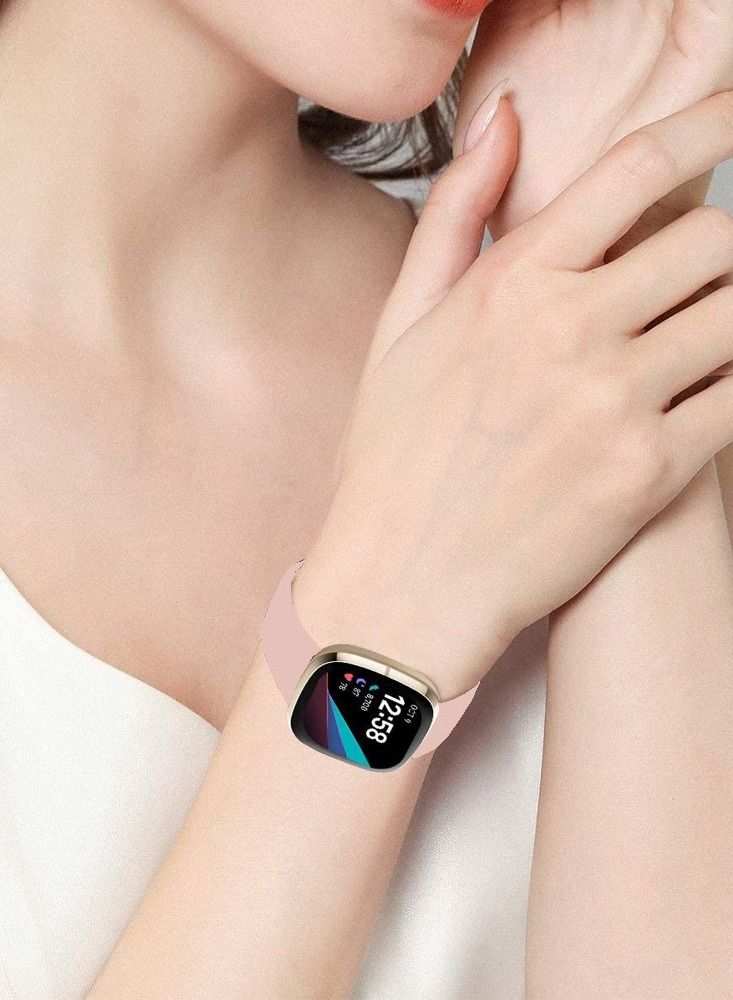 CATANES Soft Silicone Replacement Strap Watch Band for Fitbit Versa 4 Band / Fitbit Sense 2 Band Sport Wristband - Image 3
