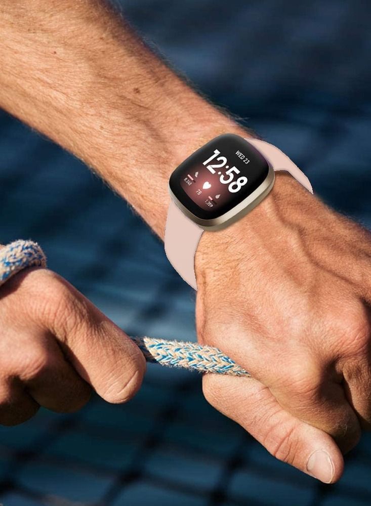 CATANES Soft Silicone Replacement Strap Watch Band for Fitbit Versa 4 Band / Fitbit Sense 2 Band Sport Wristband - Image 4