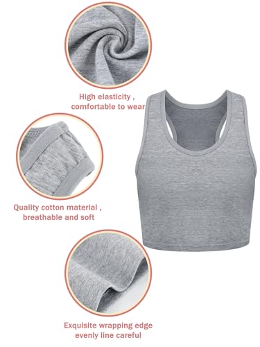 Geyoga 6 Pieces Girls Dance Tank Top Racerback Crop Top Sleeveless Dance Outfit for Ballet Hip Hop Athletic Wear - Image 4