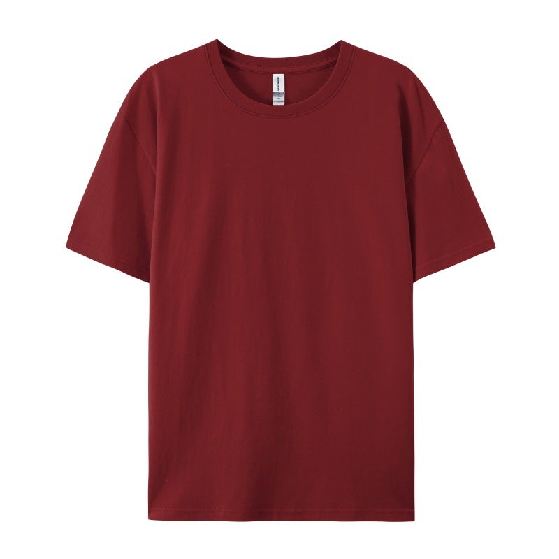 Caribbean 79000-180G Pure Cotton Round Neck Short-Sleeved T-Shirt Trendy Loose And Printable - Image 1