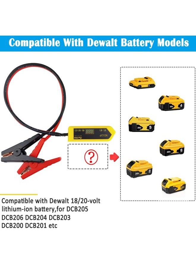 MgcSTEM Battery Jumper Cables Compatible with De.Walt Battery Jumper Cables, Automotive Booster Cable for Car Jump Starting Using Tool 8AWG 2.02FT - Image 3