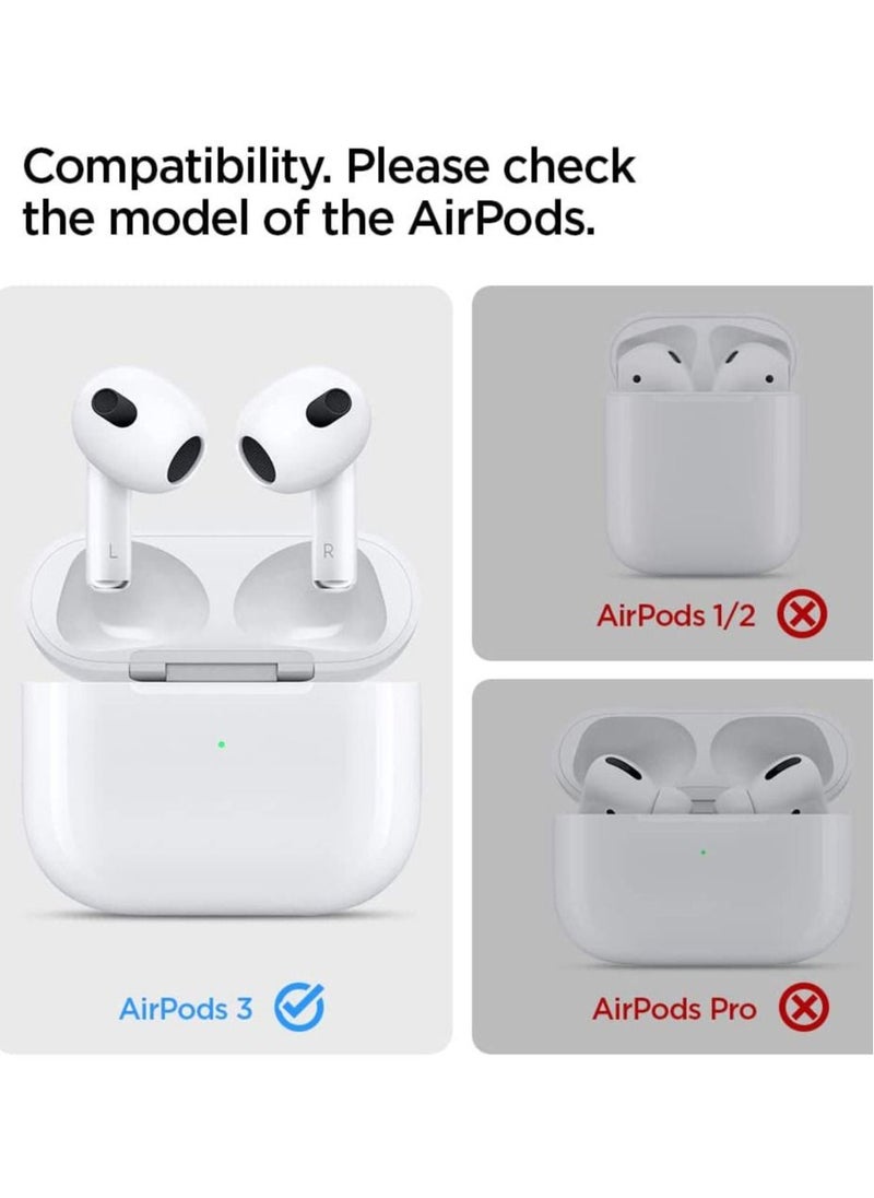 Spigen - Ultra Hybrid for Airpods 3 3rd Generation with Keychain case cover (2021) - Jet Black - Image 1