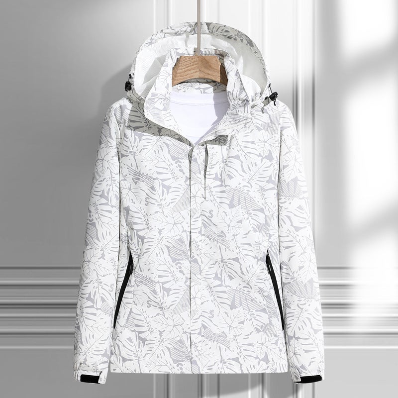 Explosive Thin Jacket Maple Leaf Fashion Sports Outdoor Men And Women Couple Casual Jacket Windbreaker - Image 2
