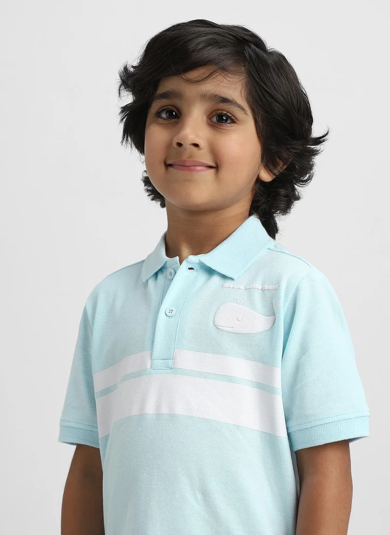 Nautinati Blue Nautinati Blue Striped Cotton Polo T-shirt for Boys for Men | Best Price UAE