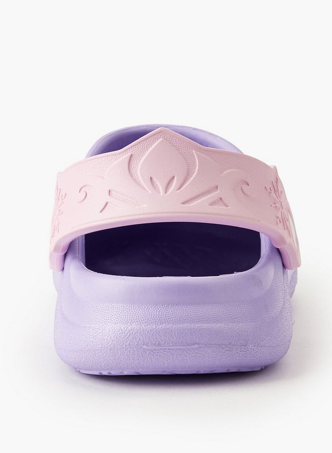 Disney Clogs with Cutout Design, Frozen Print - Image 5