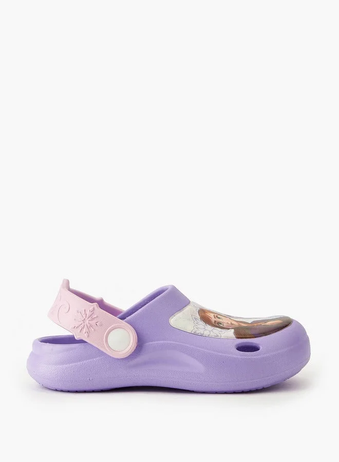 Disney Clogs with Cutout Design, Frozen Print