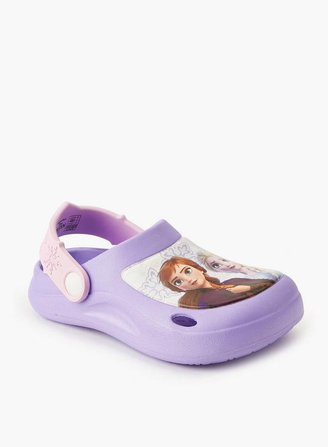 Disney Clogs with Cutout Design, Frozen Print - Image 3