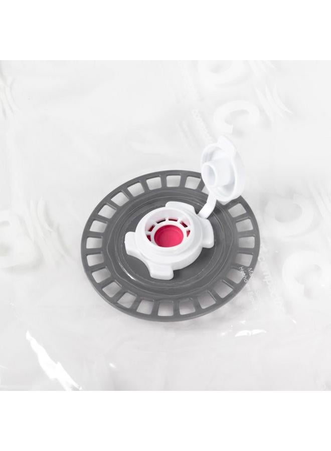 COMPACTOR Square Shaped Transparent Zipper Nylon Vacuum Storage Bag Beige and White 125 Liter - Image 5