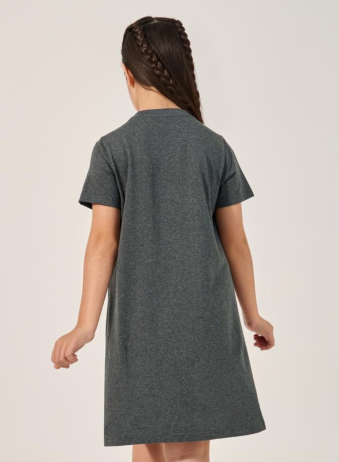 Styli Slogan Print Short Sleeve Nightdress  - Image 4