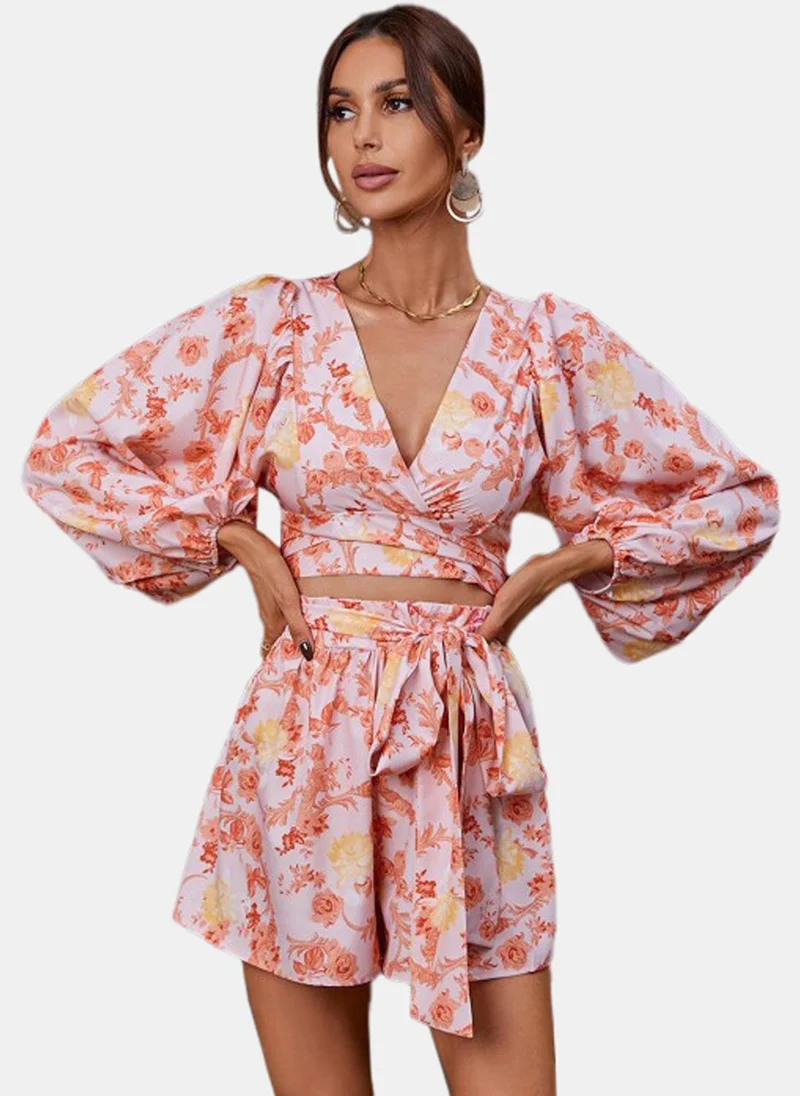 يونيكي Pink Printed Jumpsuit