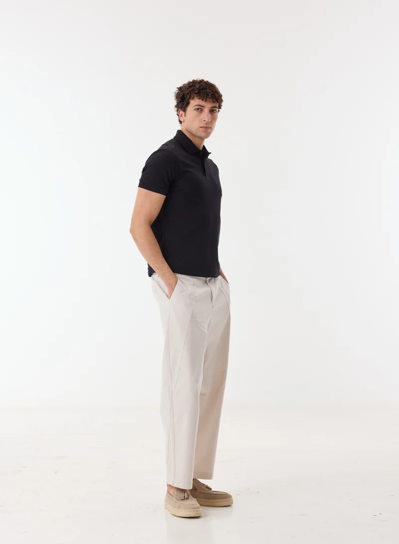 أشيتا فرنانديز Alistair Men’s White Poly Cotton Pants – Relaxed Fit Full Length Lightweight Casual & Resort Wear