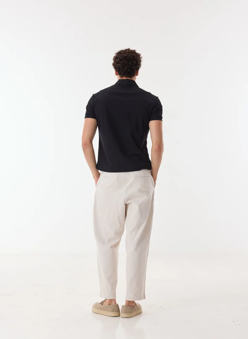 Ashita Fernandes  Alistair Men’s White Poly Cotton Pants – Relaxed Fit Full Length Lightweight Casual & Resort Wear for Men | Best Price UAE