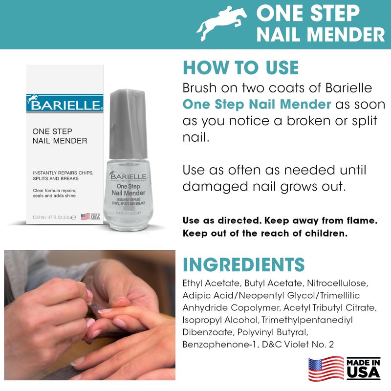 Barielle One Step Nail Mender .47 oz. - Repairs Split, Chipped and Damaged Nails Clear - Image 5