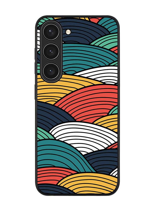 Stylizedd Rugged Black edge case for Samsung Galaxy S23 5G Slim fit Soft Case Flexible Rubber Edges Anti Drop TPU Gel Thin Cover - Woven Colors - Image 1