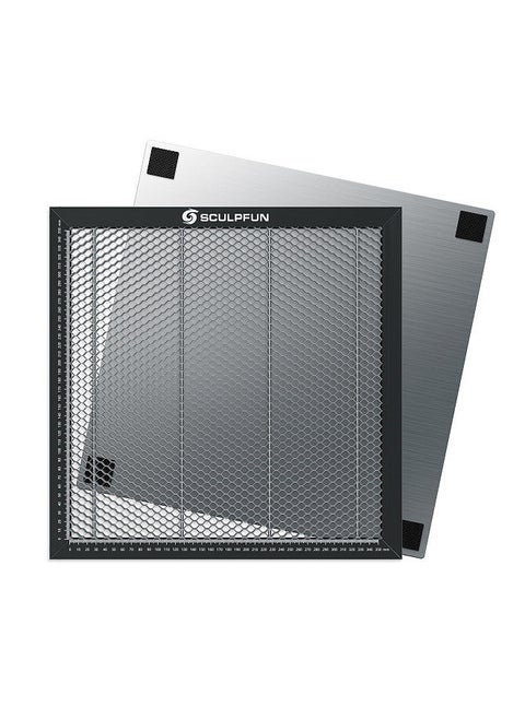 Laser Cutting Honeycomb Working Table Board Steel Panel Platform for CO2 or Diode Laser Engraver Cutting Machine 400x400mm Easy-observing Table-protecting