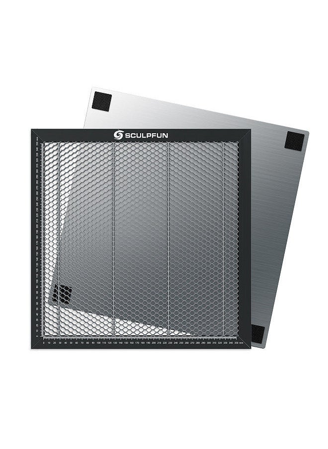 SCULPFUN Laser Cutting Honeycomb Working Table Board Steel Panel Platform for CO2 or Diode Laser Engraver Cutting Machine 400x400mm Easy-observing Table-protecting  - Image 1