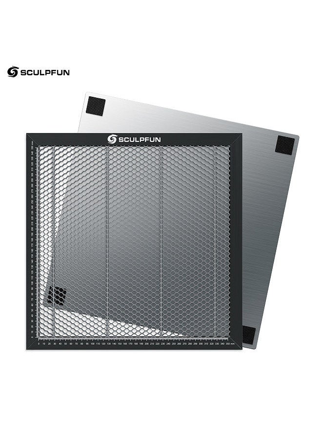 Laser Cutting Honeycomb Working Table Board Steel Panel Platform for CO2 or Diode Laser Engraver Cutting Machine 400x400mm Easy-observing Table-protecting