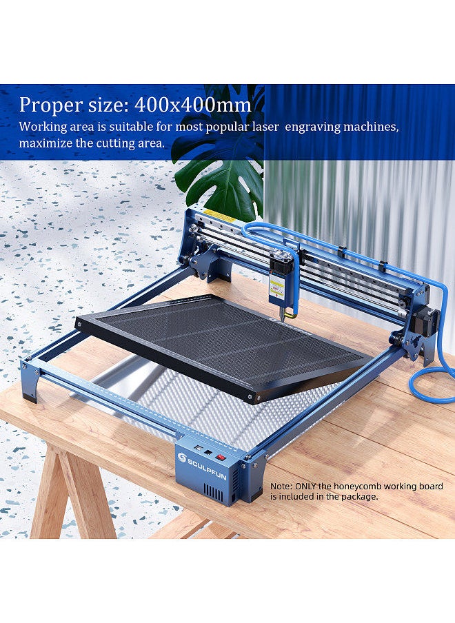 SCULPFUN Laser Cutting Honeycomb Working Table Board Steel Panel Platform for CO2 or Diode Laser Engraver Cutting Machine 400x400mm Easy-observing Table-protecting  - Image 2