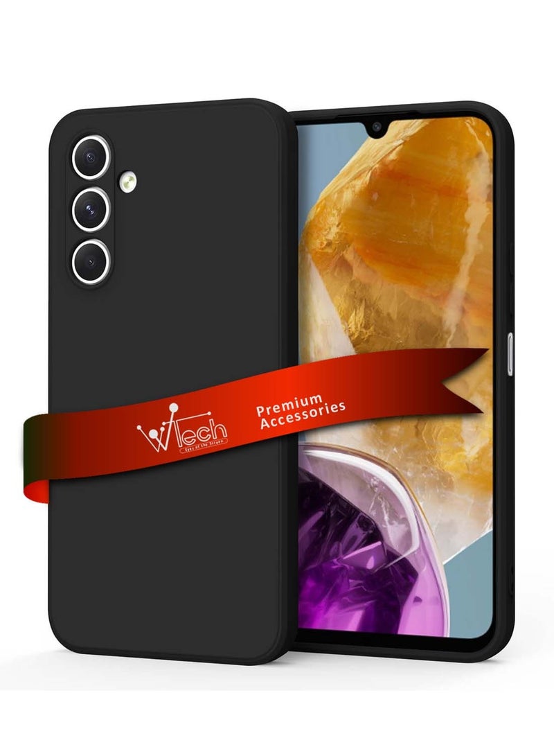 Wtech Samsung Galaxy F15 / M15 5G 2024 Premium Liquid Silicone Case Cover Black - Image 1