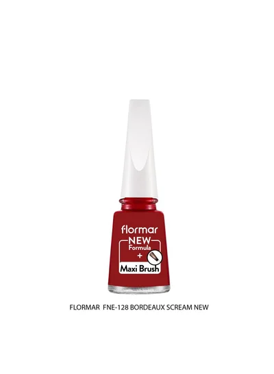 flormar Flormar Classic Nail Enamel With New Improved Formula And Thicker Brush - 128 Bordeaux Scream