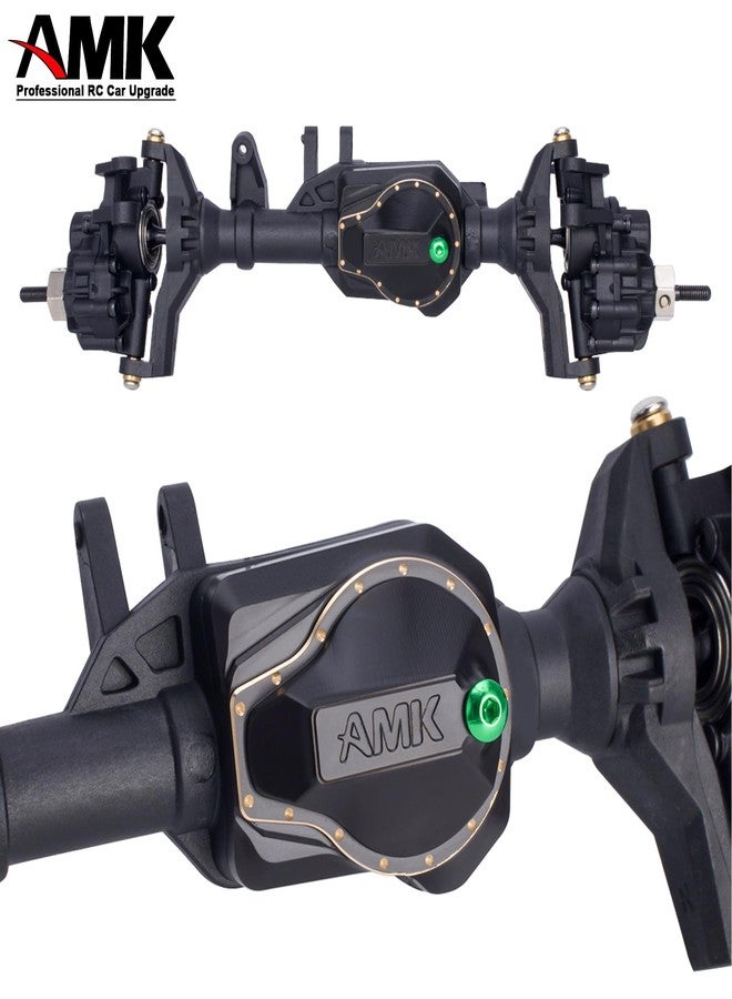 AMK TRX4 Brass Differential Cover, TRX4 Portal Axle Housing Brass Diff Cover with Oiling Hole, Front and Rear Axle Housing Covers for 1/10 RC Crawler Car TRX4 Upgrade Parts - Image 4