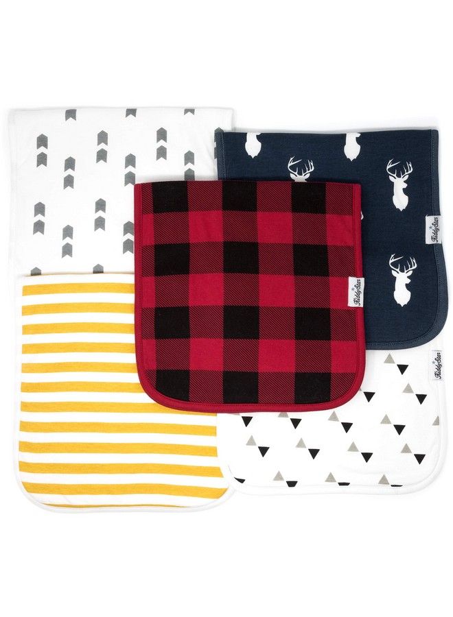 KiddyStar 100% Organic Cotton Baby Burp Cloths 5 Pack Burping Rags Large 21''X10'' Soft And Absorbent Burping Towels For Newborns - Image 1