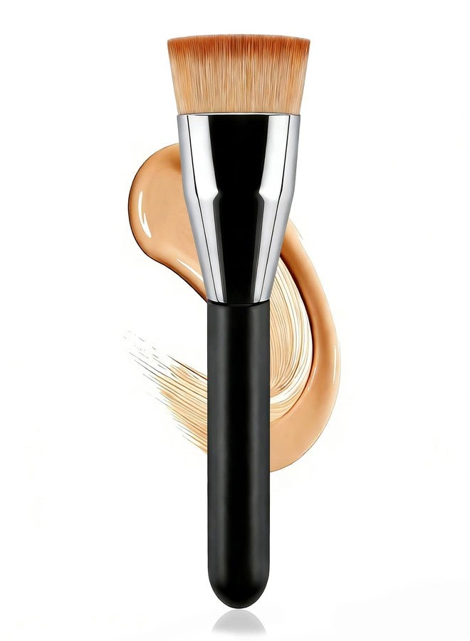 BEAUTYFACTOR Flat Top Kabuki Brush，Professional Foundation Brush Synthetic Kabuki Makeup Brush Flawless for Liquid, Cream, and Powder with Dense, Soft Bristles for Face Buffing, Contouring, Sculpting & Blending - Image 1