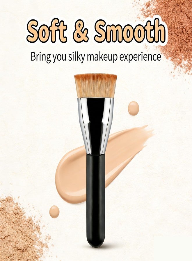 BEAUTYFACTOR Flat Top Kabuki Brush，Professional Foundation Brush Synthetic Kabuki Makeup Brush Flawless for Liquid, Cream, and Powder with Dense, Soft Bristles for Face Buffing, Contouring, Sculpting & Blending - Image 5