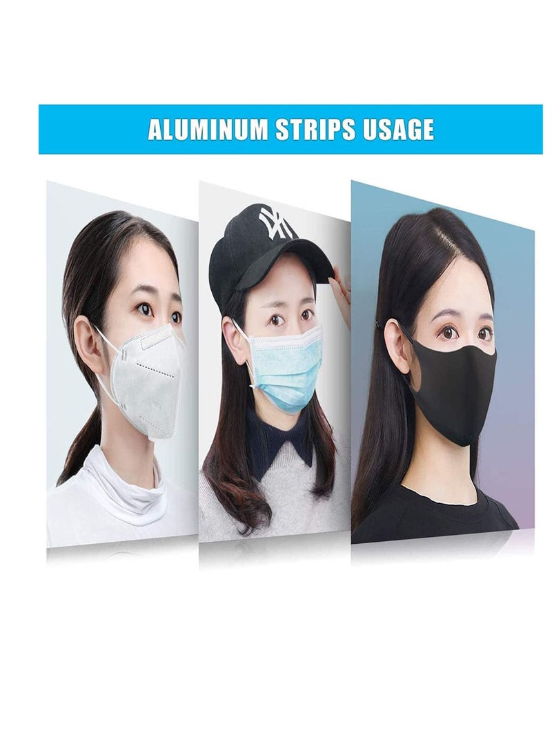 Y&D Nose Bridge Strip100PCS Clips for Face Masks Aluminum Strips Adjustable Metal Masks DIY Mask Making Accessories Sewing Crafts - Image 2