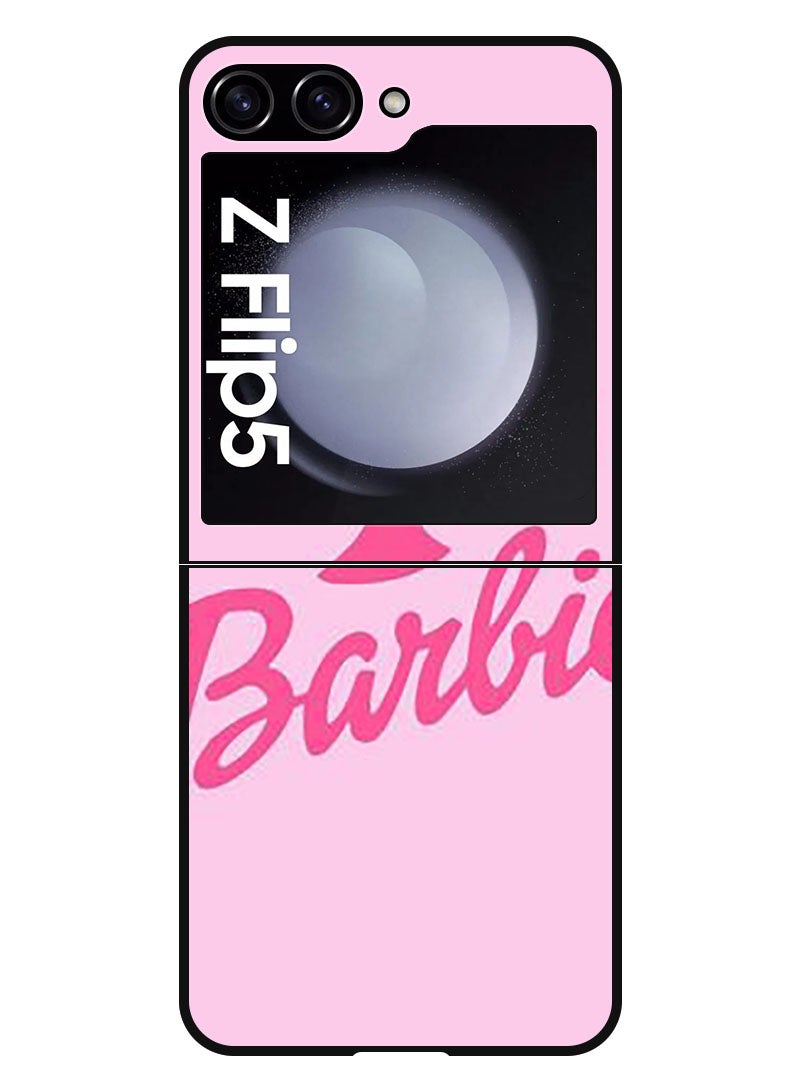 Theodor Protective Case Anti Scratch Shock Proof Bumper Cover For Samsung Galaxy Z Flip 5 Barbie - Image 1