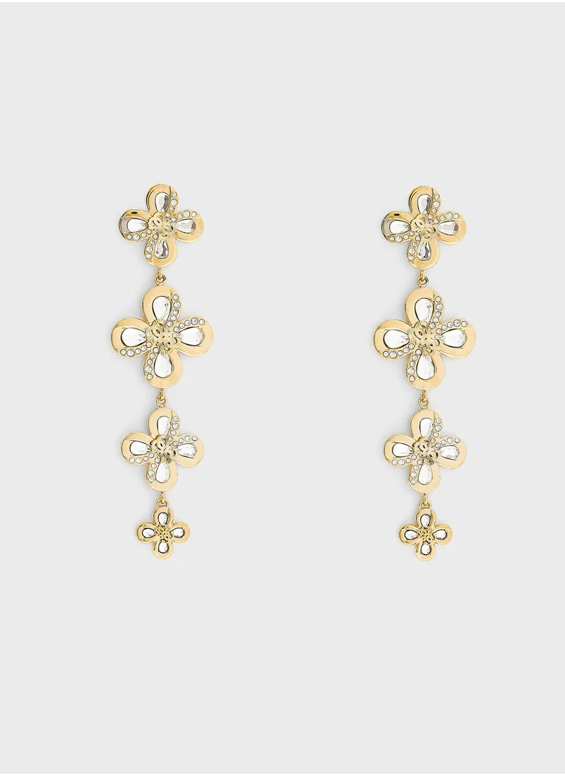 GUESS Flowers Pendant Earrings