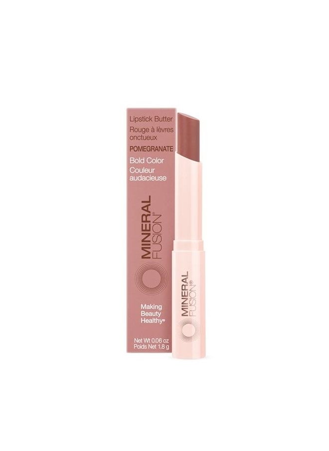 Mineral Fusion Lipstick Butter 0.06 Packaging May Vary, Pomegranate, 0.1411 Ounce  - Image 1