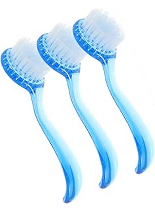 Large Blue Facial Cleansing Brush Set 3Pcs Soft Bristles For Deep Pore Cleansing Exfoliating Makeup Removal - Image 1