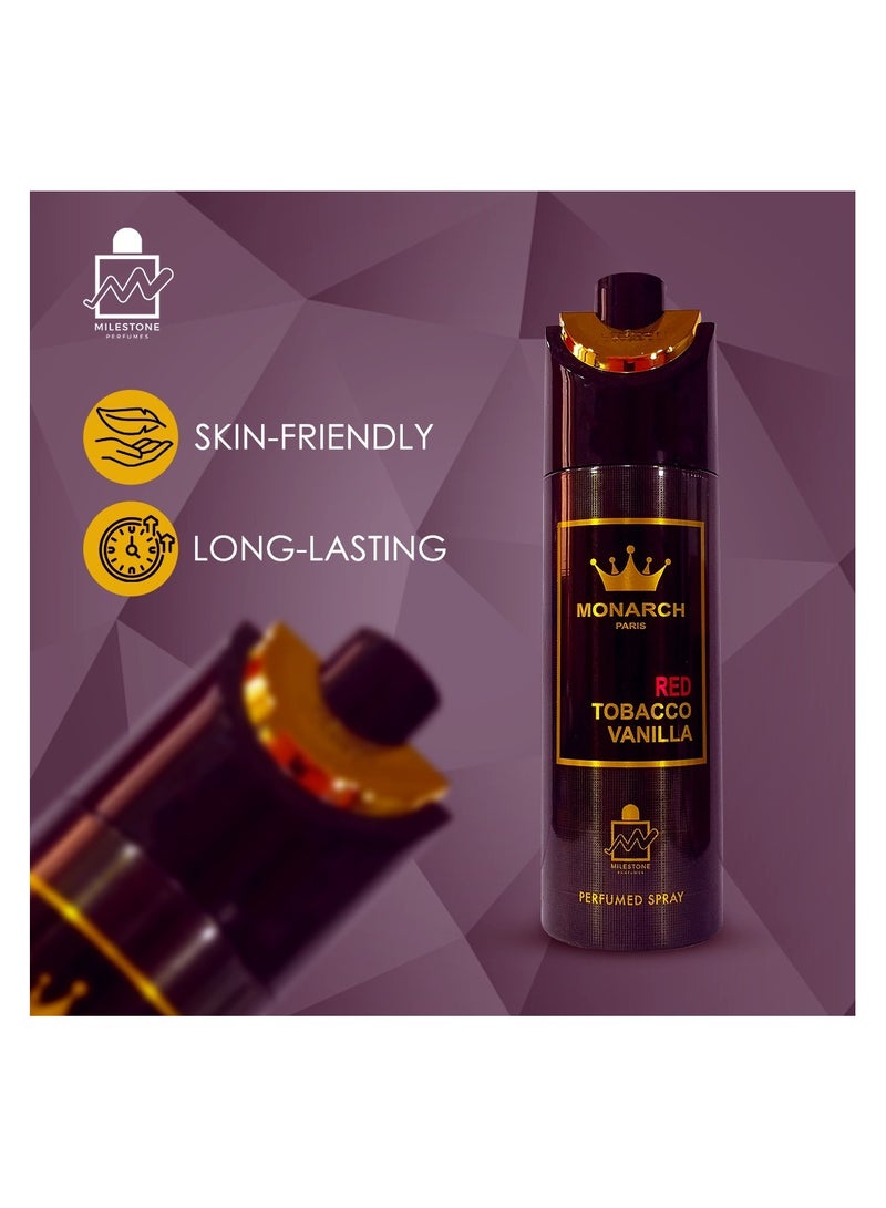 Milestone Monarch Red Vanilla Unisex Perfumed Spray 200ml - Image 3