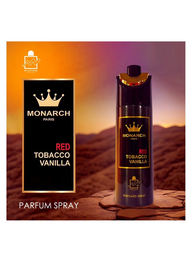 Milestone Monarch Red Vanilla Unisex Perfumed Spray 200ml - Image 4